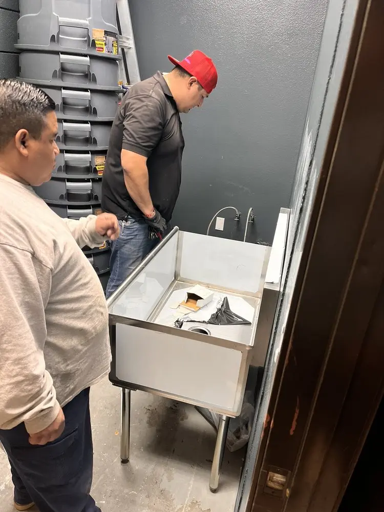 Commercial plumbing and sink installation in Birmingham